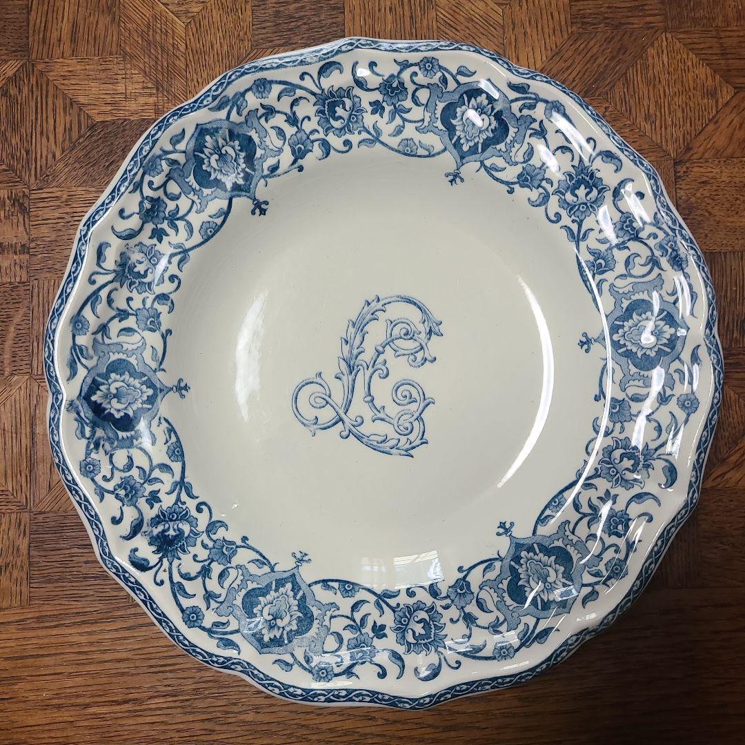 GIEN モノグラム　プレート　アンティーク　フランス　gien