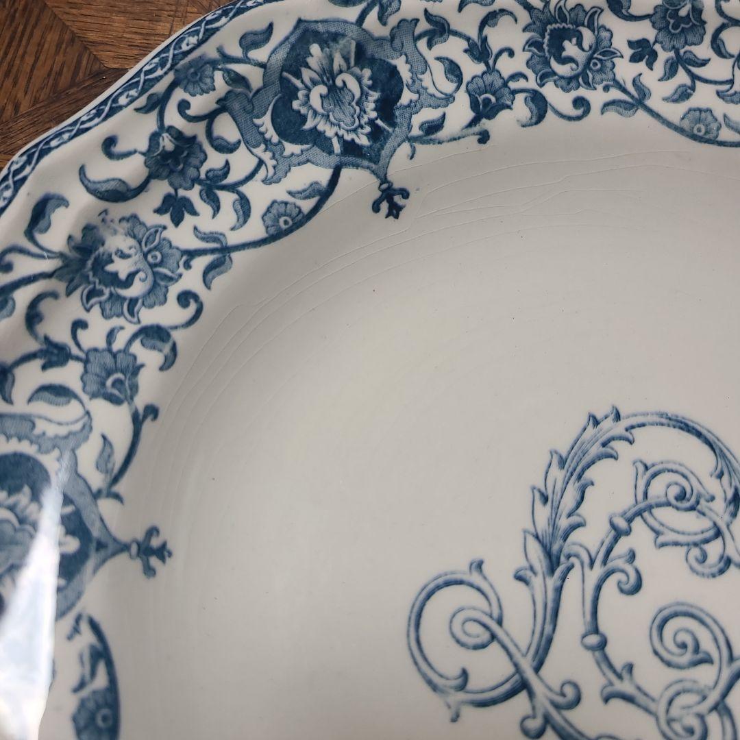 GIEN モノグラム　プレート　アンティーク　フランス　gien