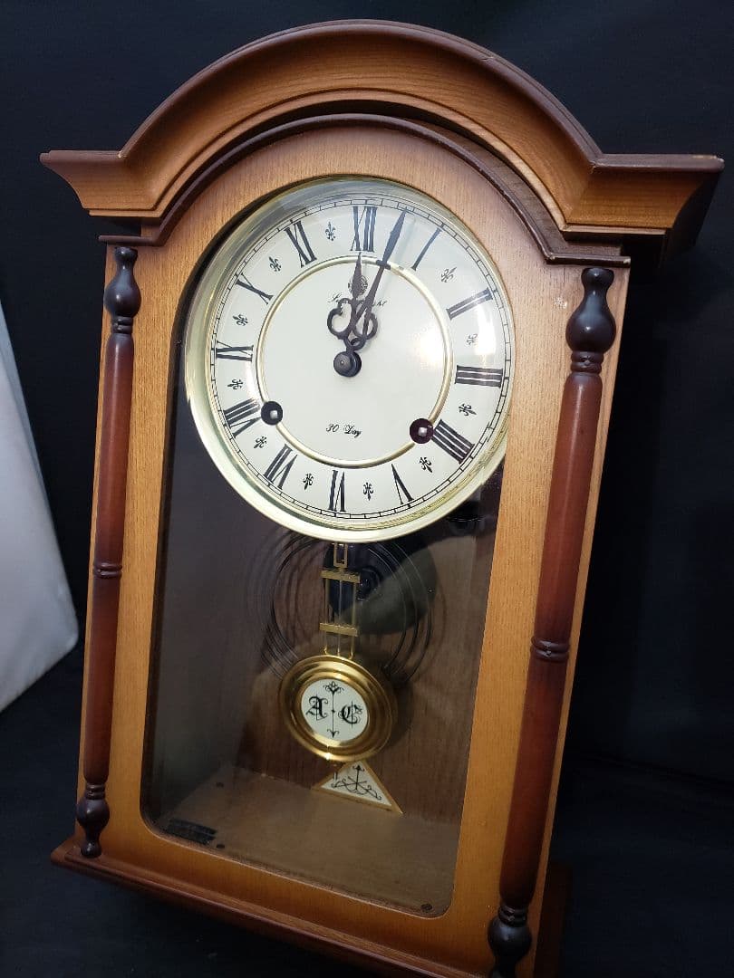 昭和レトロ　愛知時計　アイチ時計　ゼンマイ　振り子時計　掛時計