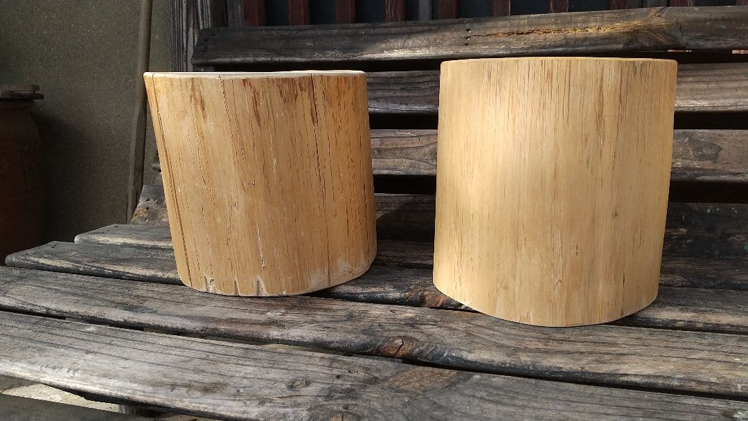 YUME ヒノキスツール2個セット