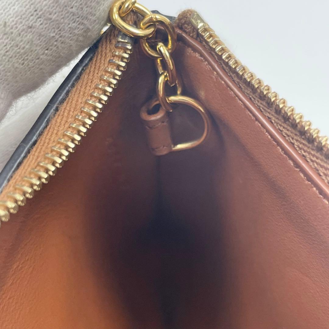 【✨美品】セリーヌ ケース キュイル トリオンフ キーリング付 ブラウン