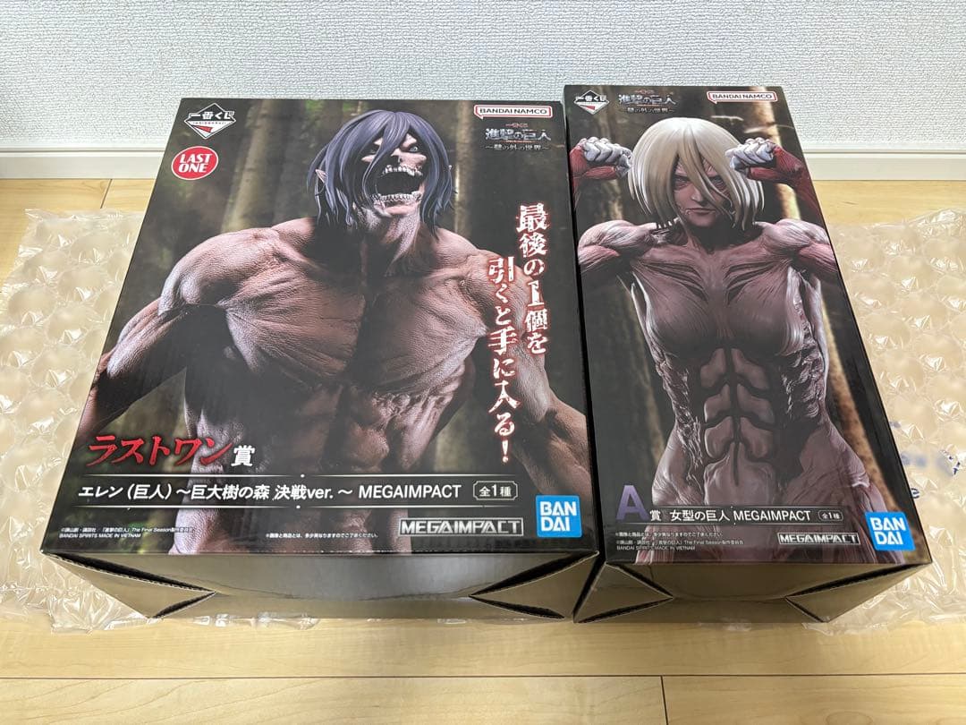 【未開封】A賞 女型の巨人 、ラストワン賞 エレン（巨人）MEGAIMPACT