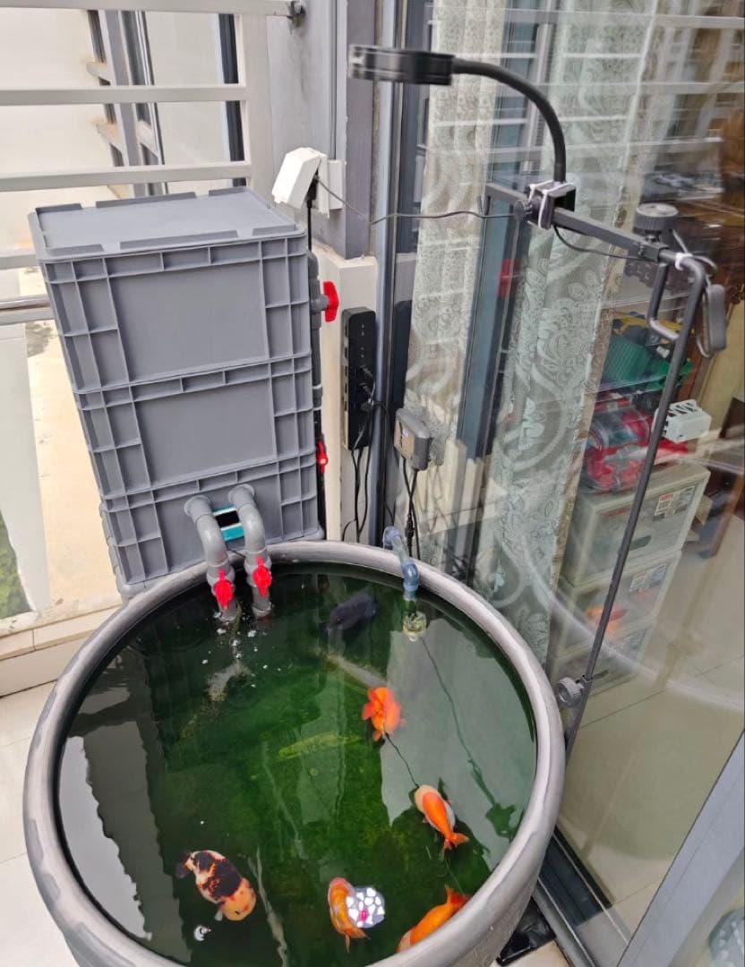 45w水中ポンプ付き万能濾過装置 池フィルター最高濾過装置(大)当日発送送料込み