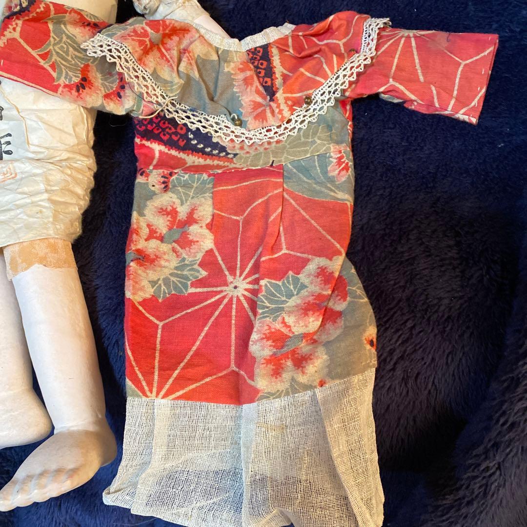 古い　市松人形　英山作　大正時代　４０ｃｍ