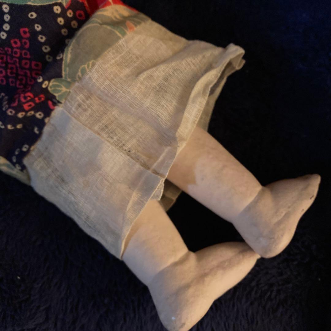 古い　市松人形　英山作　大正時代　４０ｃｍ