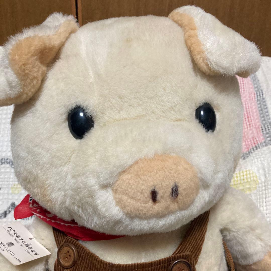 昭和レトロ　KH OIKE ぶた　大きなぬいぐるみ COTTON FIELD