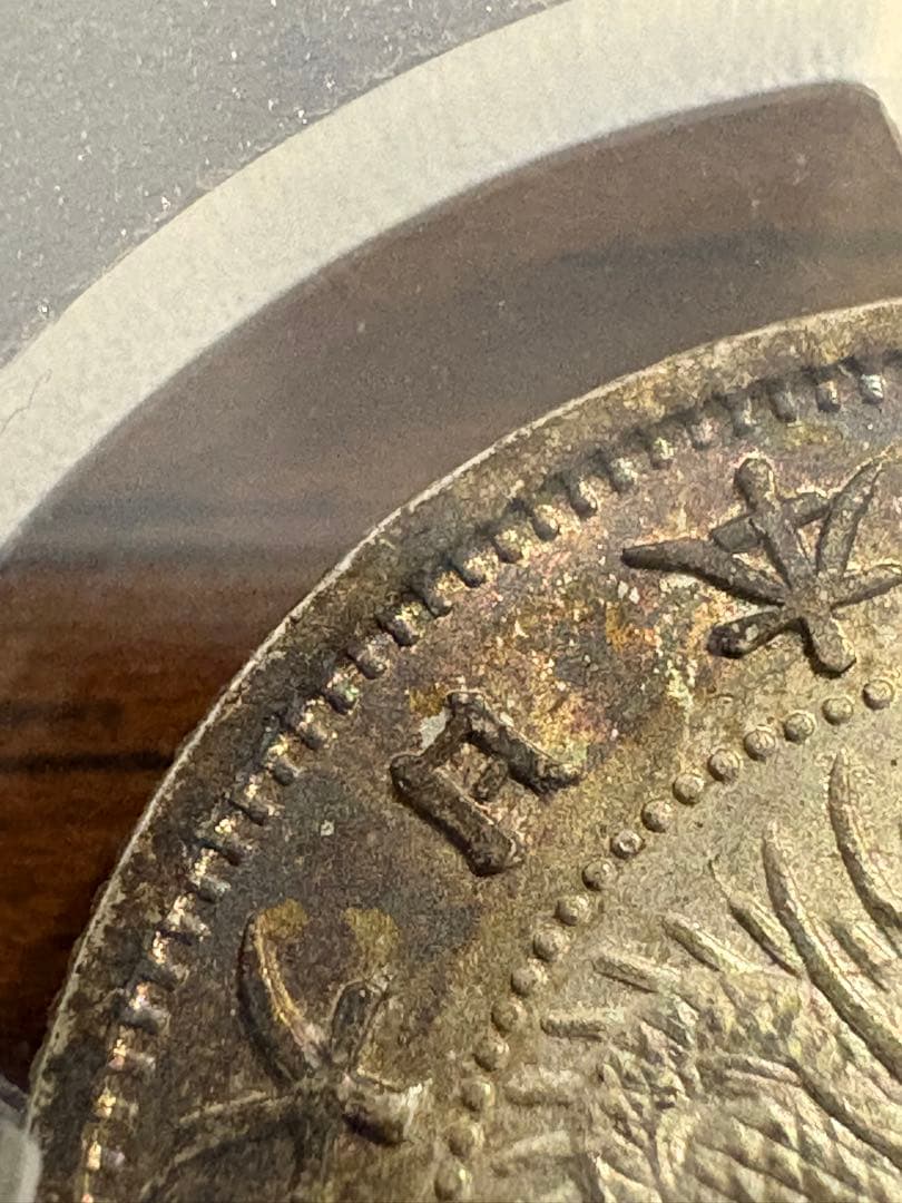 竜20銭銀貨 明治6年 欠日 PCGS MS65