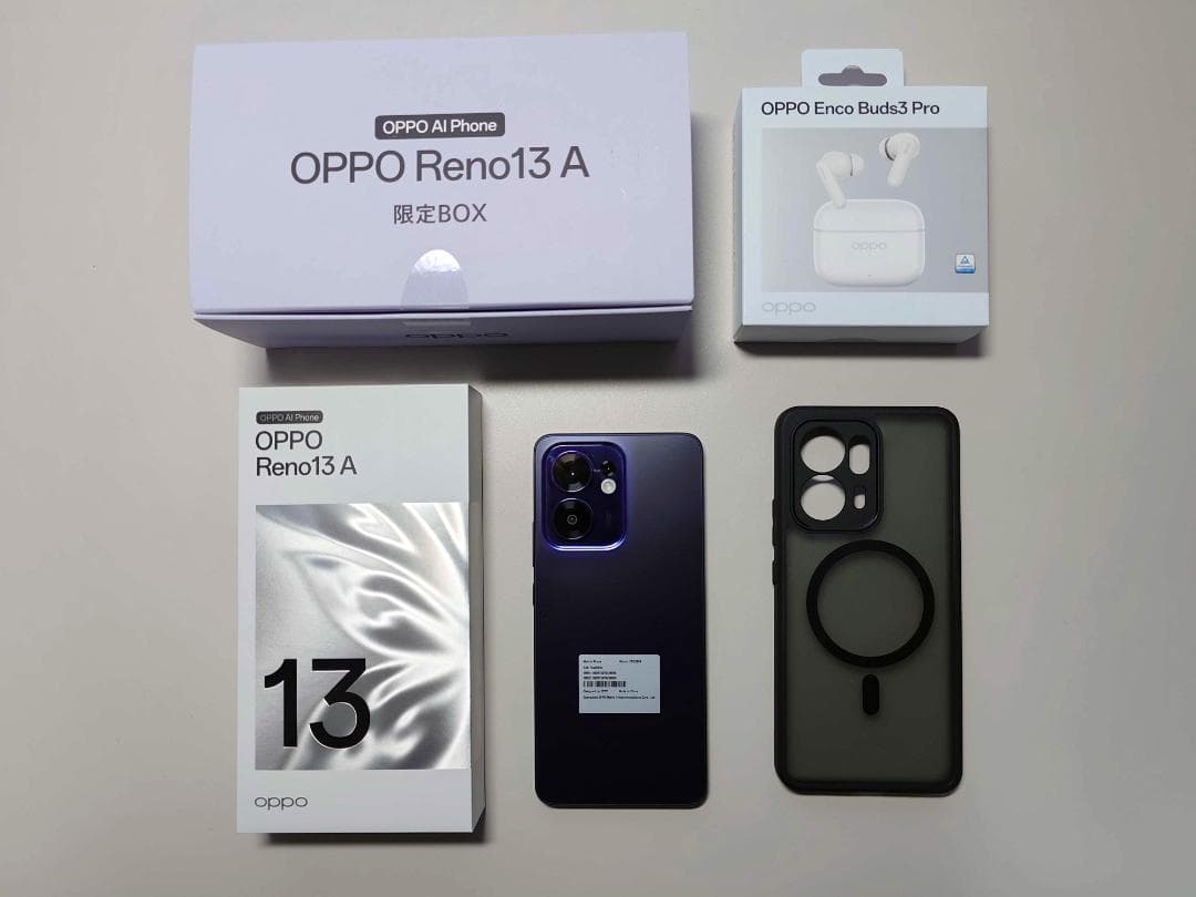 値下げしました。OPPO Reno13 A ルミナスネイビー【発売記念限定BOX