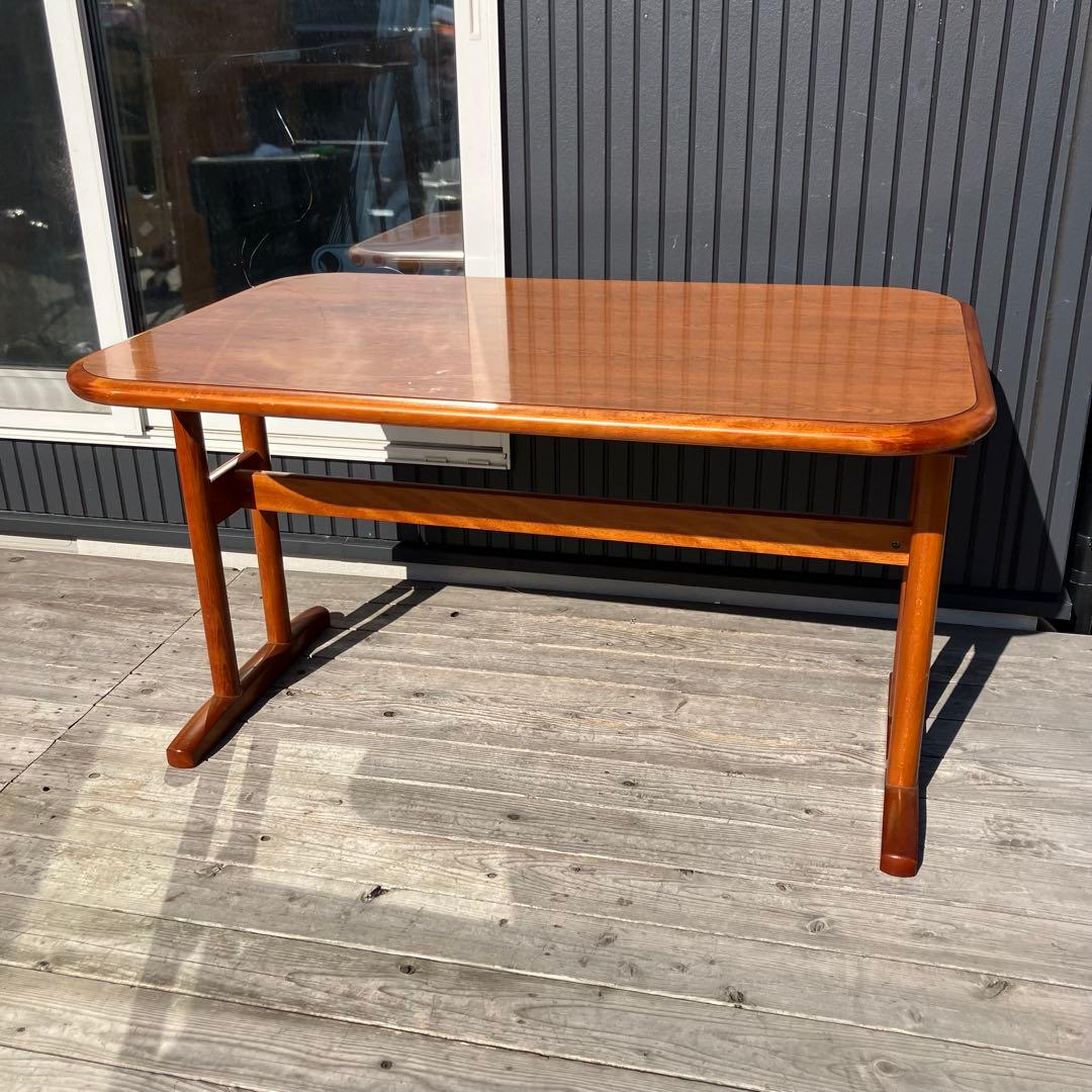 昭和レトロ 松田家具 デコラトップ 木製ダイニングテーブル ビンテージ 古家具