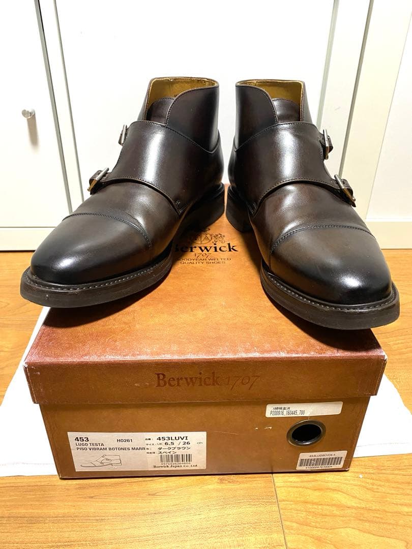 Berwick バーウィック ダブルモンク ブーツ 453 ヴィブラム ソール