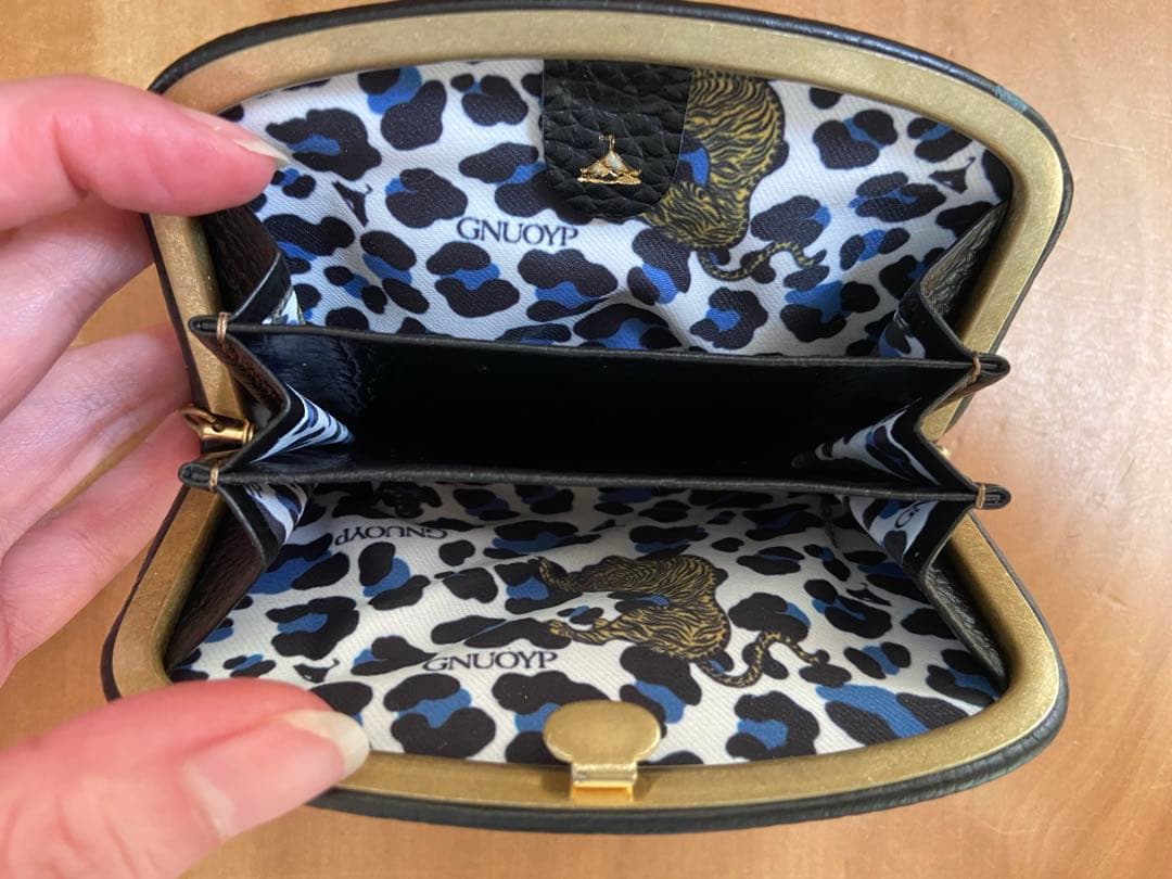 最終お値下げGNUOYP ニュピ 天溝コンパクトウォレット BLACK 野生鹿革