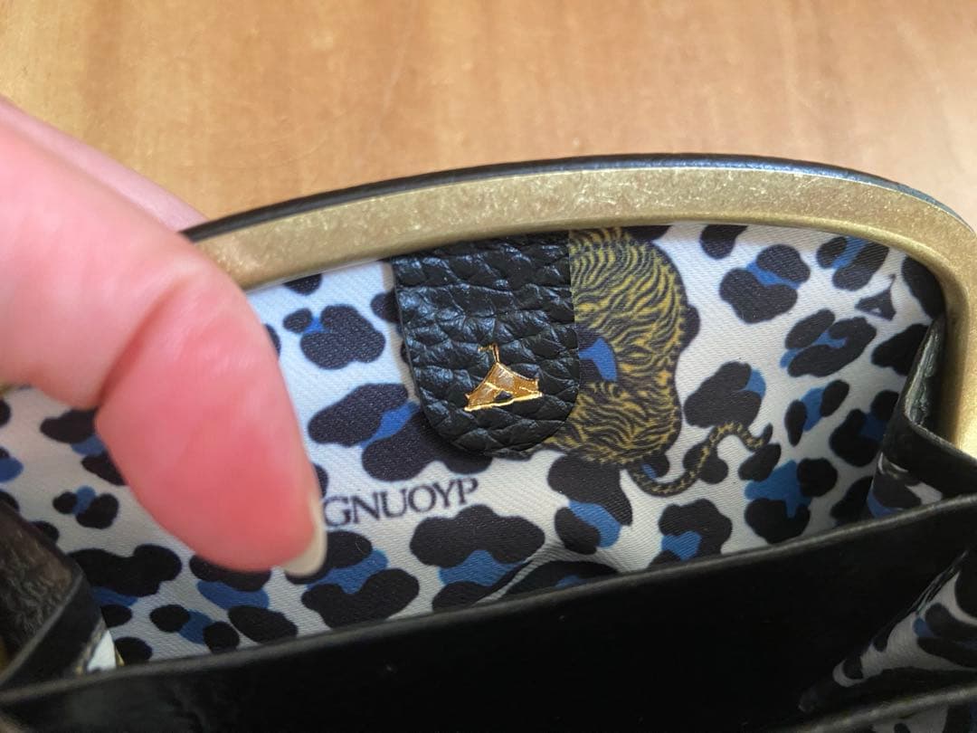 最終お値下げGNUOYP ニュピ 天溝コンパクトウォレット BLACK 野生鹿革