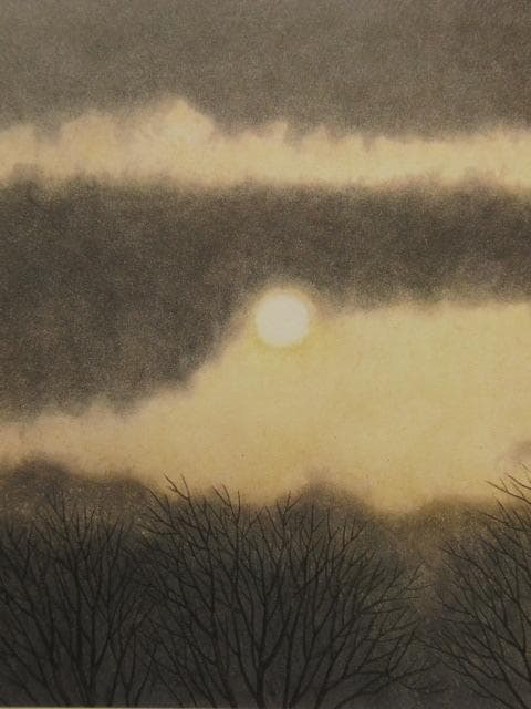 大山忠作、【冬日】、希少な額装用画集より、新品額装付