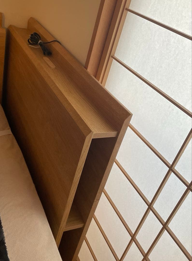 NITORI ニトリ 収納付き ベッドフレーム コンセント 棚 シングル