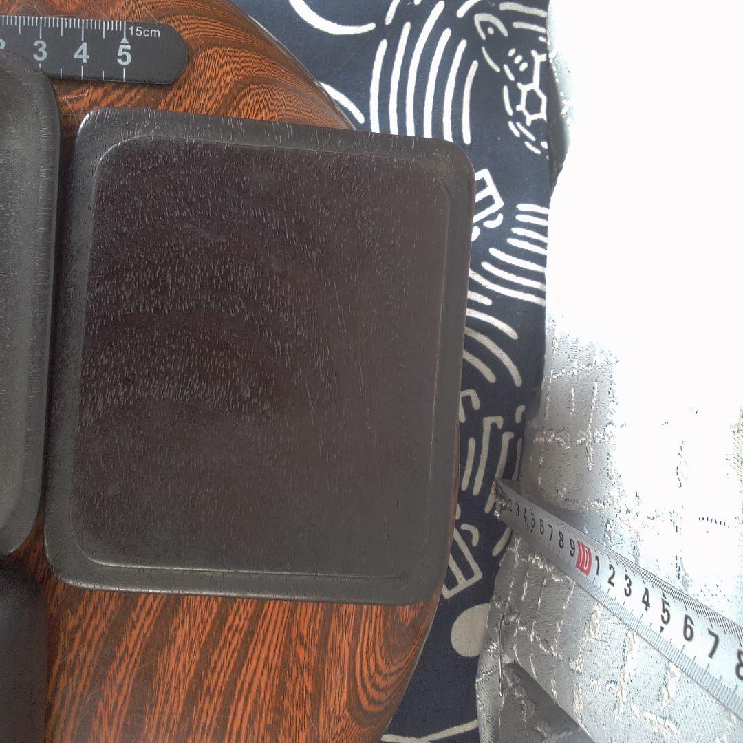 骨董６木製円形茶道具 蓋付き 約10cm