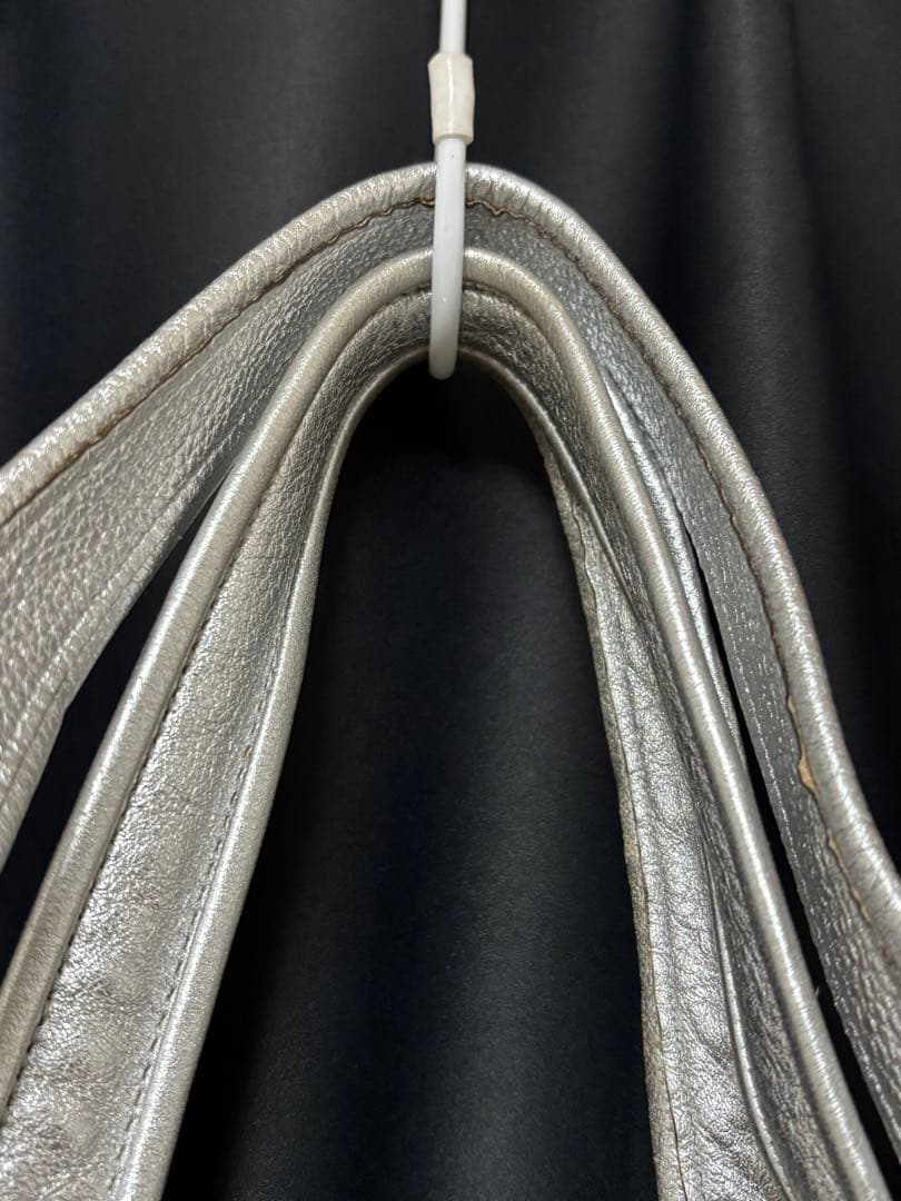 COACH コーチ ポピー ショルダーバッグ スパンコール シルバーPOPPY