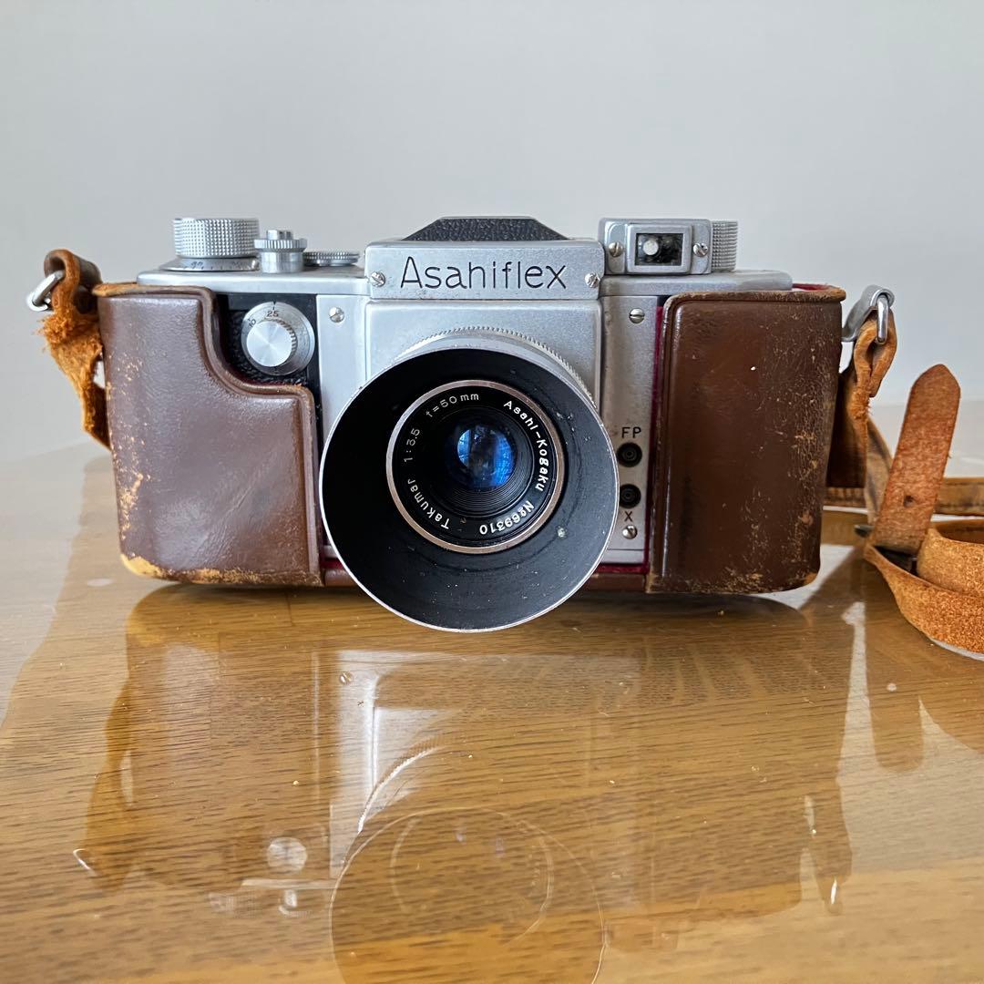 Asahiflex アサヒフレックス 一眼レフカメラ　革ケース付き