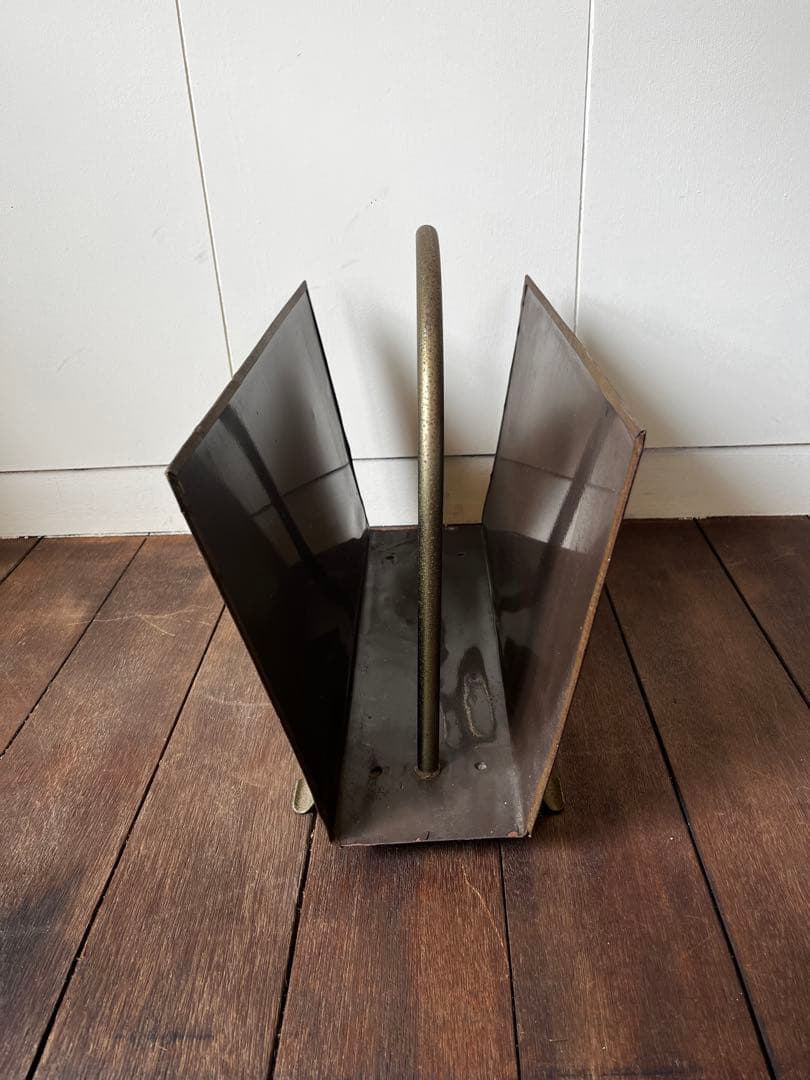 限定セール✰イギリスヴィンテージ真鍮マガジンラックアンティークPeerage