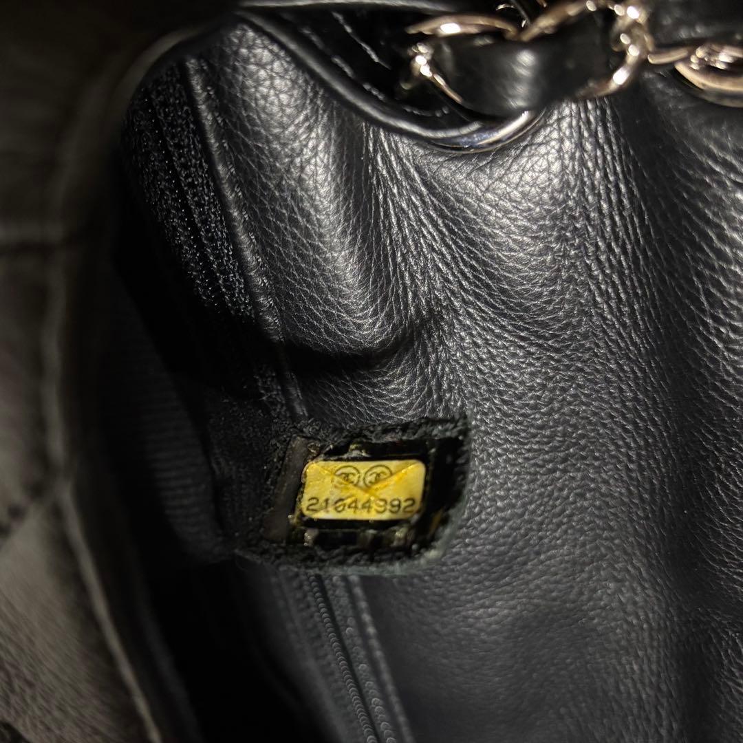 【美品】CHANEL シャネル　ショルダーバッグ カーフ　ブラック