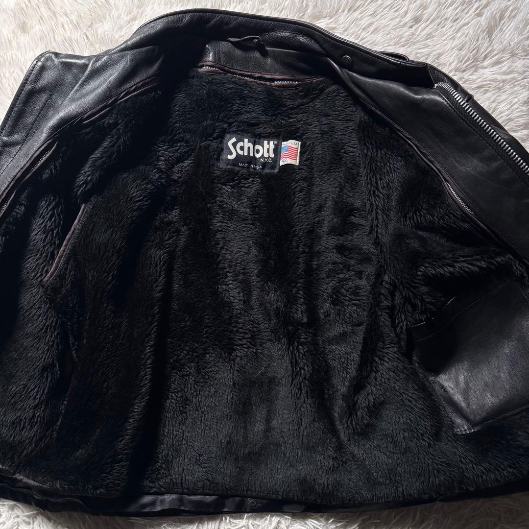 ダ*イ様 【米国製】schott ライダースジャケット　641 本革　ブラック