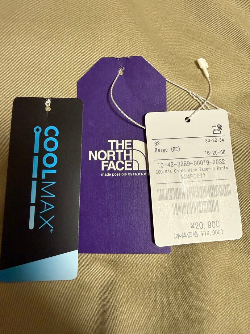 【美品】ノースフェイスパープルレーベルクールマックスチノパンツN24FC011