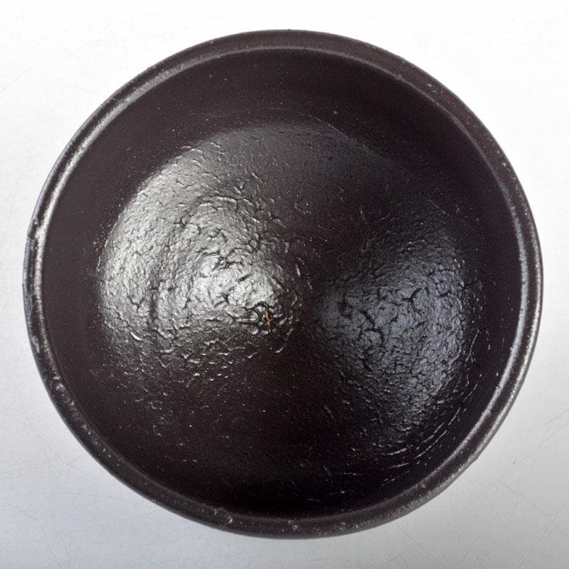 茶道具　河井寛次郎作　黒茶碗　共箱　D　R4726