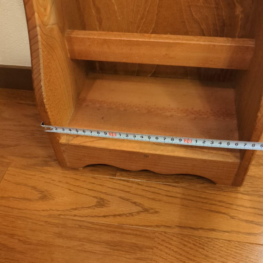 カントリー家具　木製　スリッパラック ハート