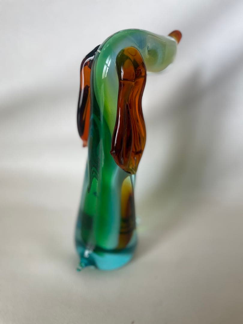 海外作家 ガラス細工 犬 ビーグル犬 ダックスフンド ガラス工芸 32.5cm