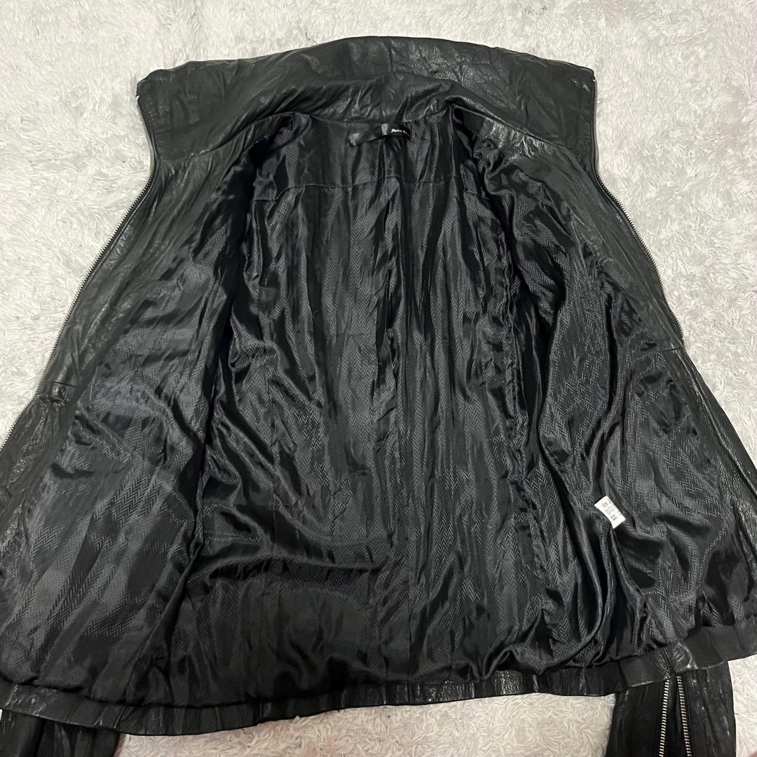 Y2K grunge real leather シワ加工　お兄系 平成初期 L