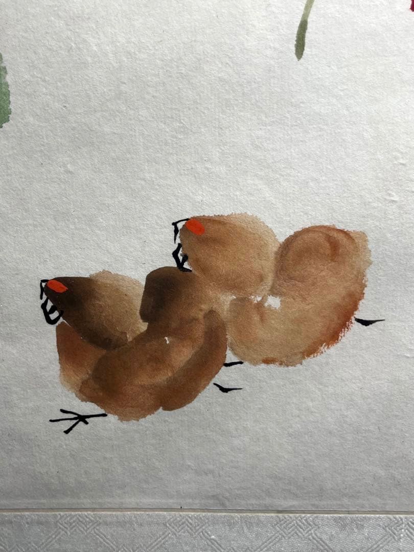 吉利図 日本画　中国画 絵画　書　書画 書道水墨画　茶道具　茶道　茶掛け　美術品