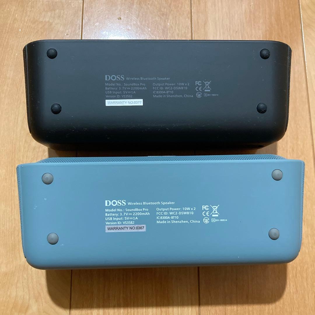 DOSS ワイヤレスBluetoothスピーカー Soundbox Pro 2個