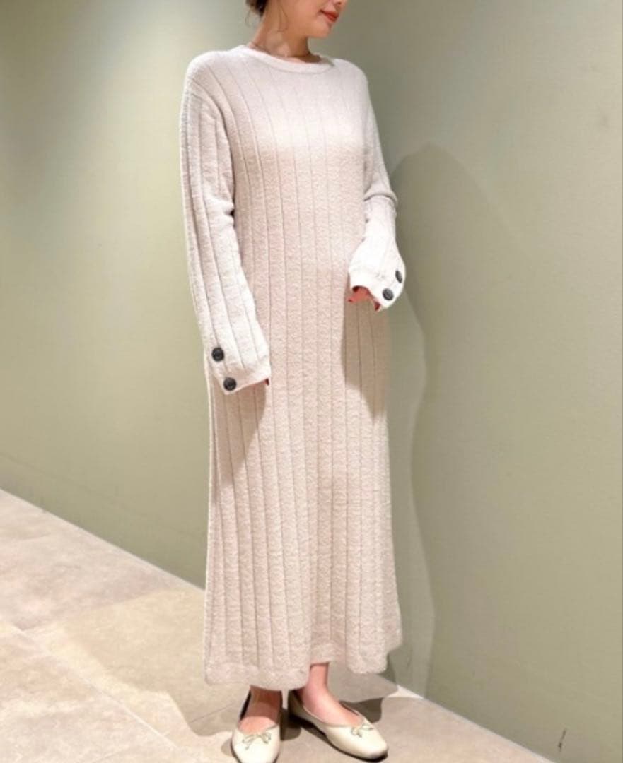 【新品未使用】ジェラートピケ　ホットスムーズィーワイドリブワンピース