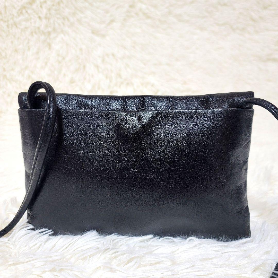 美品❤️アニエスベー ボヤージュ ショルダーバッグ レザー 軽量 斜め掛け