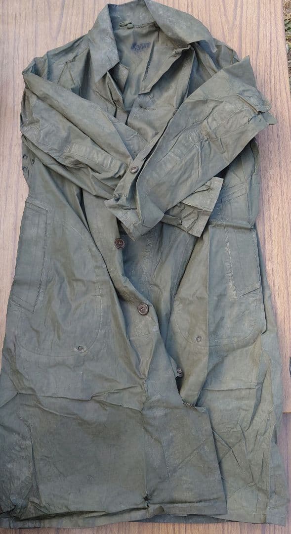 ミリタリー ラバー レインコート ヴィンテージ ロングコート 軍服