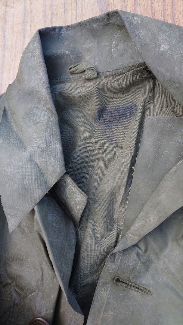 ミリタリー ラバー レインコート ヴィンテージ ロングコート 軍服