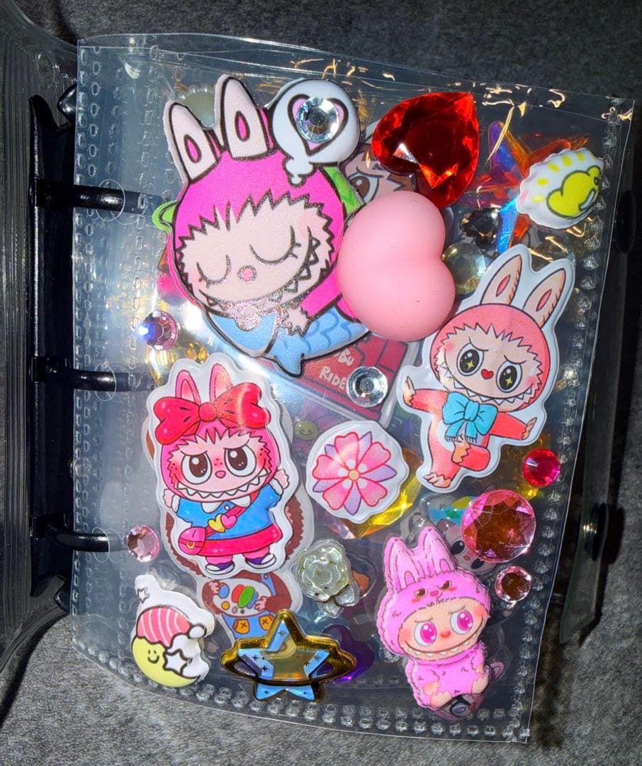 ラブブ・和柄ボンボンドロップシール帳完成品❤︎