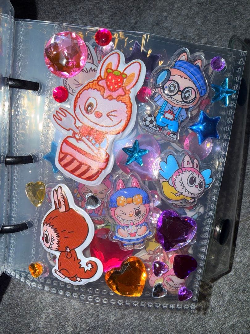 ラブブ・和柄ボンボンドロップシール帳完成品❤︎