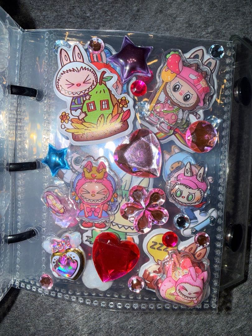 ラブブ・和柄ボンボンドロップシール帳完成品❤︎