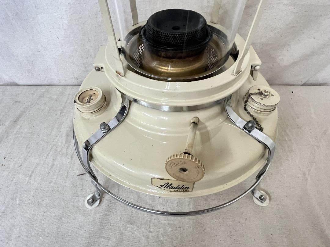 美品【Aladdin】アラジンブルーフレーム１６型 ガラスチムニー 梁瀬 英国製