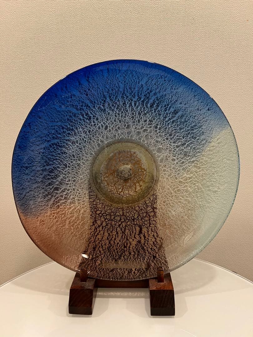 ⭐️期間限定お値下げ中　琉球ガラス　稲嶺盛吉　大皿