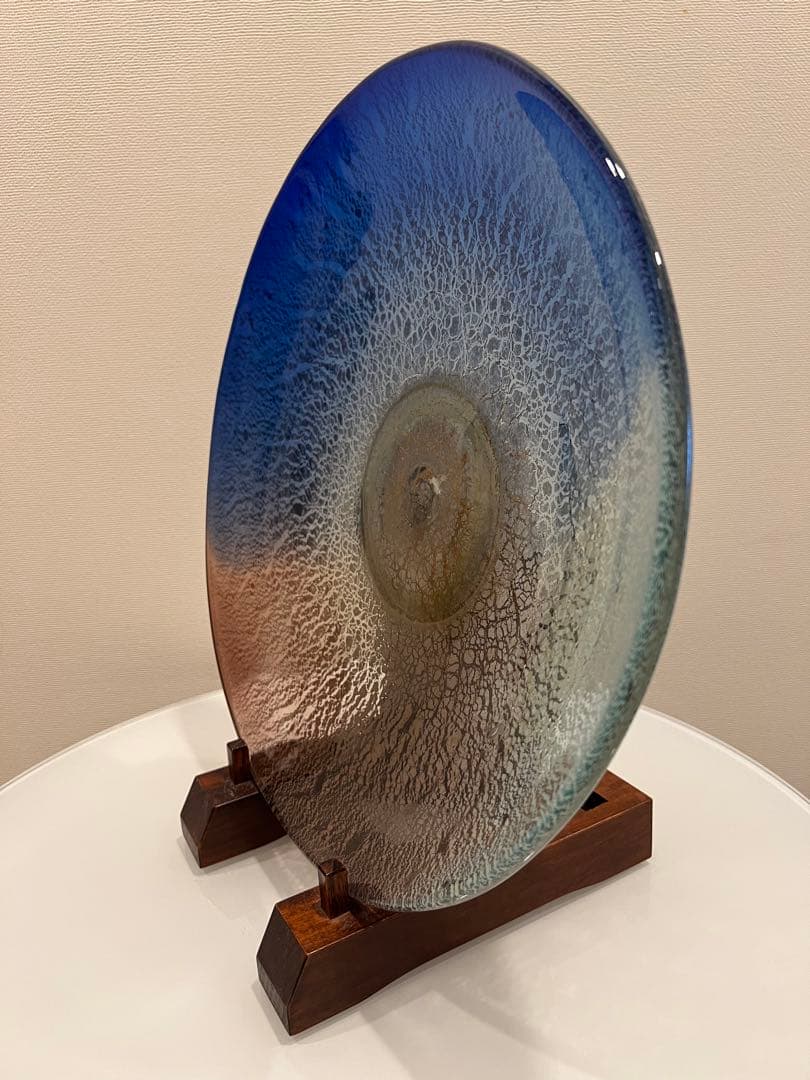 ⭐️期間限定お値下げ中　琉球ガラス　稲嶺盛吉　大皿