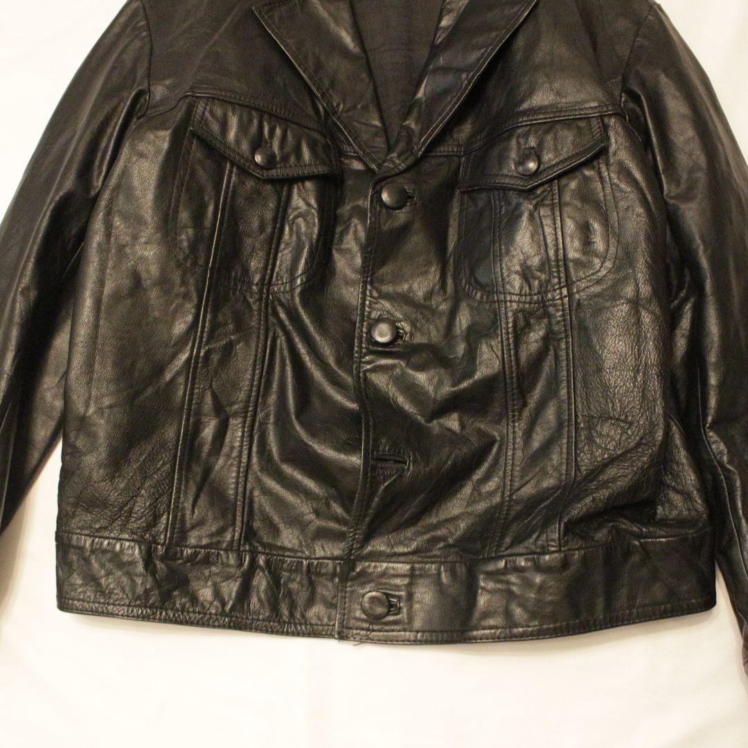レザージャケット gジャン トラッカージャケット ブラック