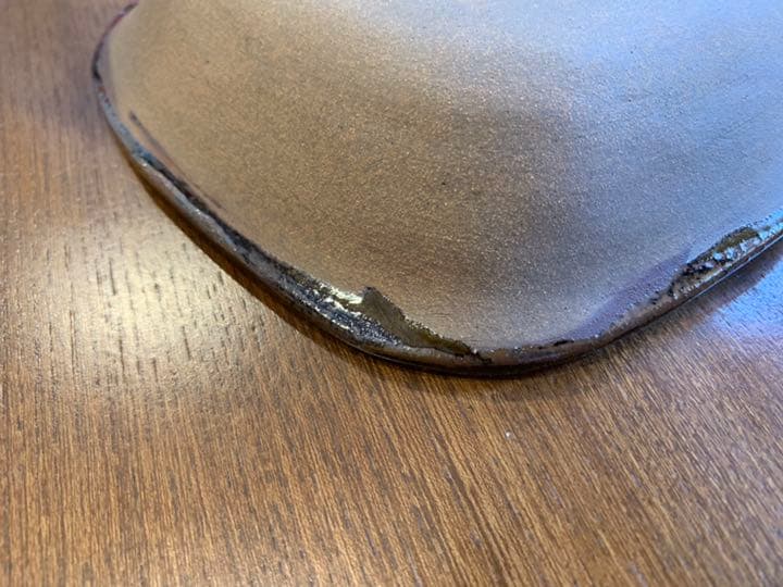 スリップウェア 四角平皿