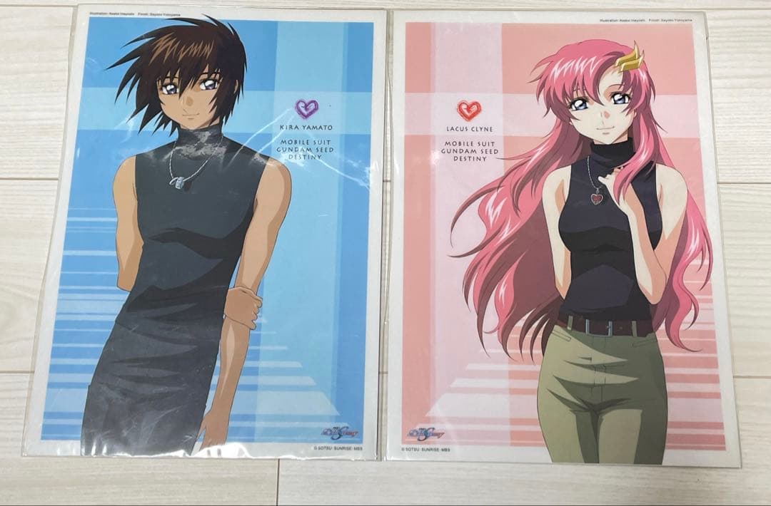 ラクス・クライン　キラ・ヤマト　クリアポスター　ガンダム SEEDDESTNY