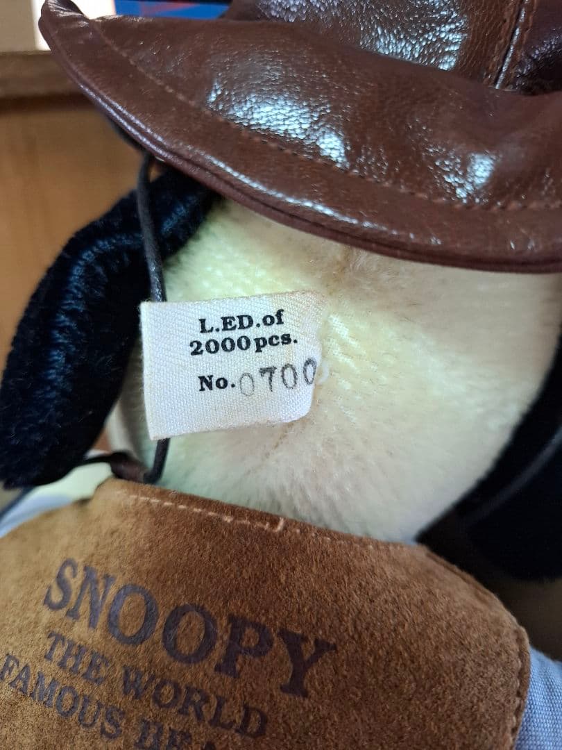 【希少】スヌーピー 50周年記念 ぬいぐるみ カウボーイ風　シリアルNo.700
