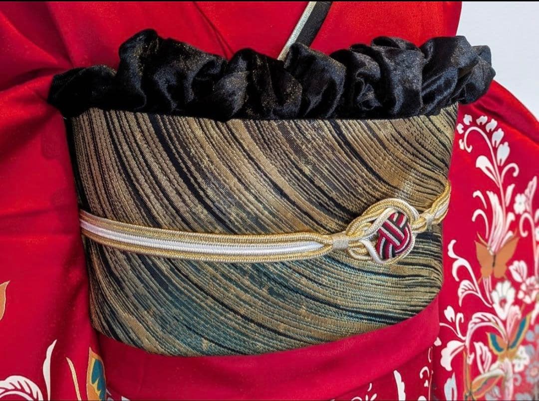 振袖フルセット身丈167裄69 後藤久美子ブランド 金銀彩 赤逸品 成人式卒業式