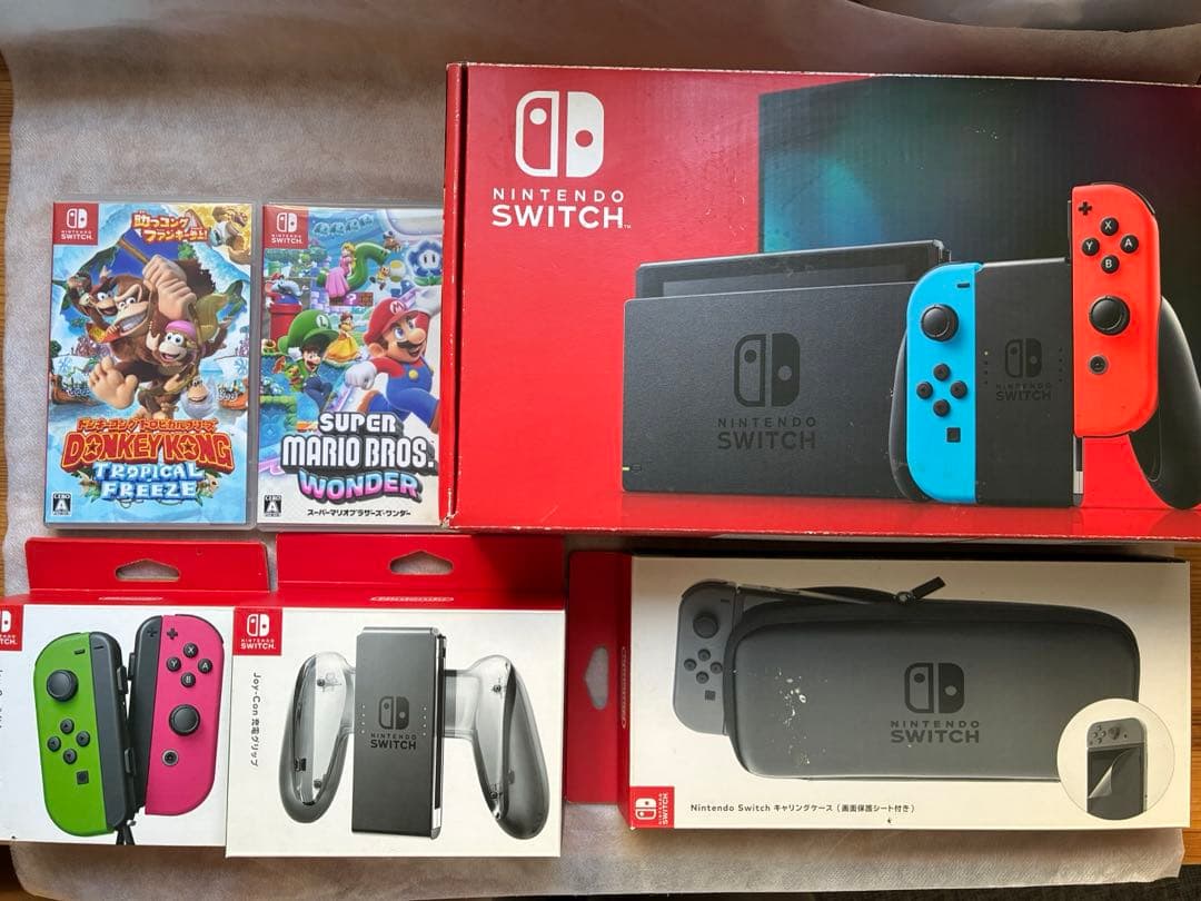 Nintendo Switch 本体 ネオンレッド/ネオンブルー ゲームソフト付