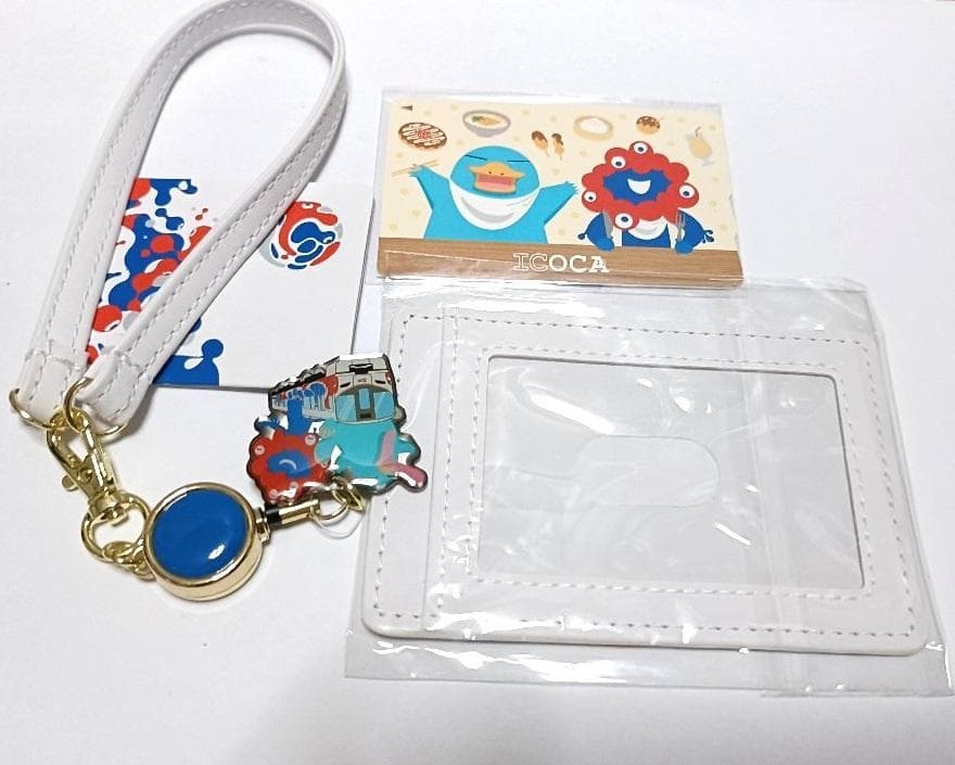 【希少】2．新品ミャクミャクICOCA合皮パスケース付き