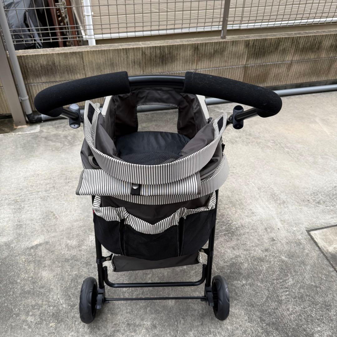 わんわんカート 多頭用DXplus-N ストライプグリーン