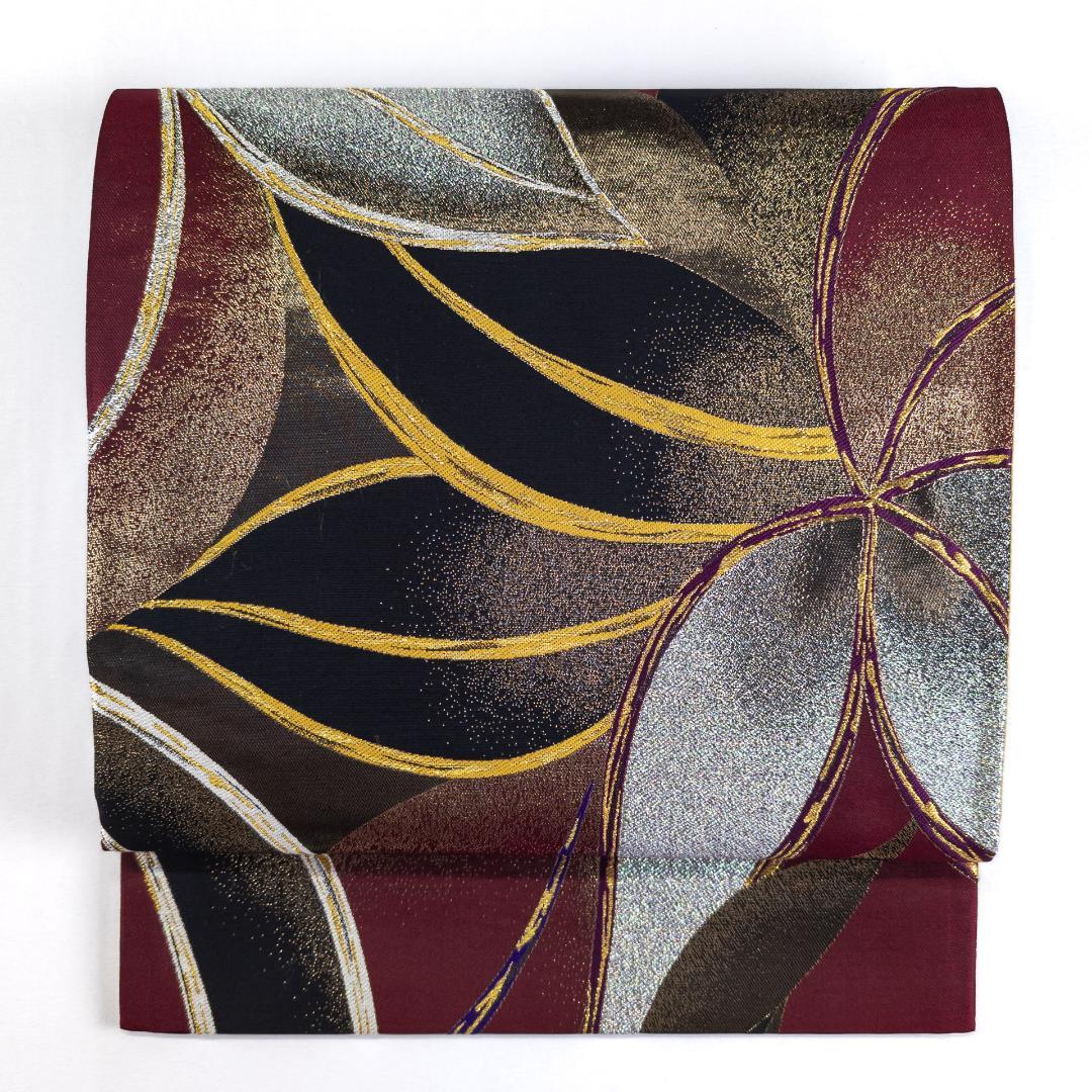 momo R7SK1496 袋帯 大ぶりの花文 ラメ 礼装用 六通柄